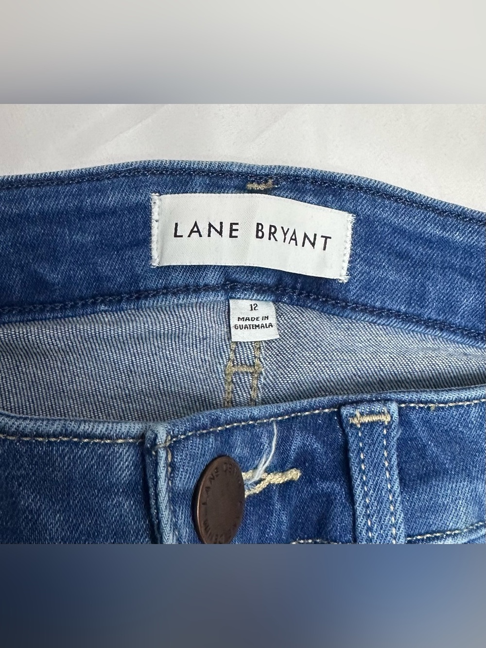 Lane Bryant Blue Skinny Jeans with Center Seams - Picture 2 of 6